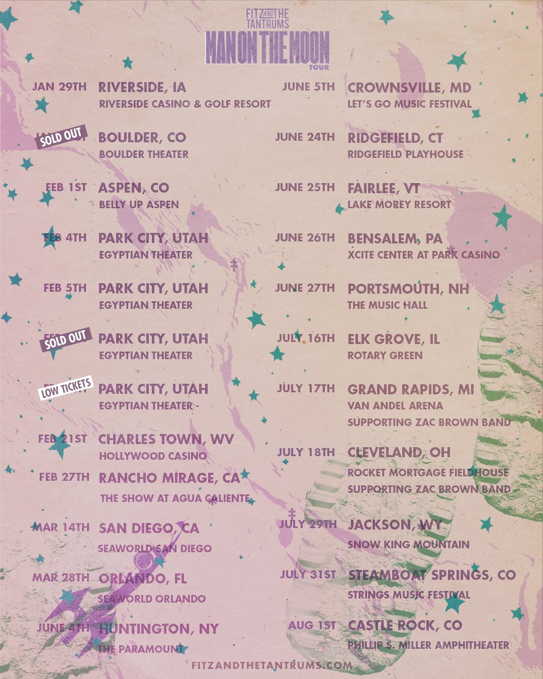 Fitz and The Tantrums Man on the Moon Tour Poster 2026